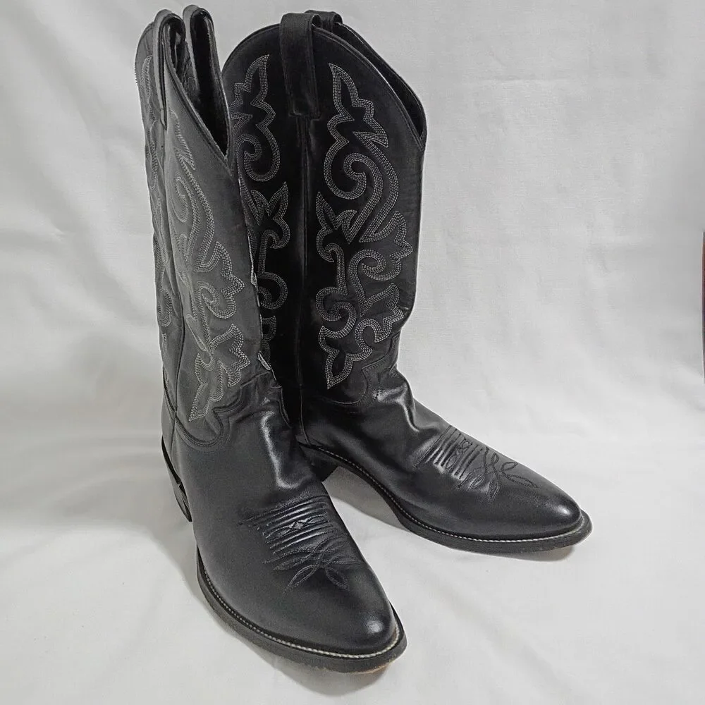 Justin Boots Mens Classic Western  Cowboy Boot Black 1409 Sz 11 D